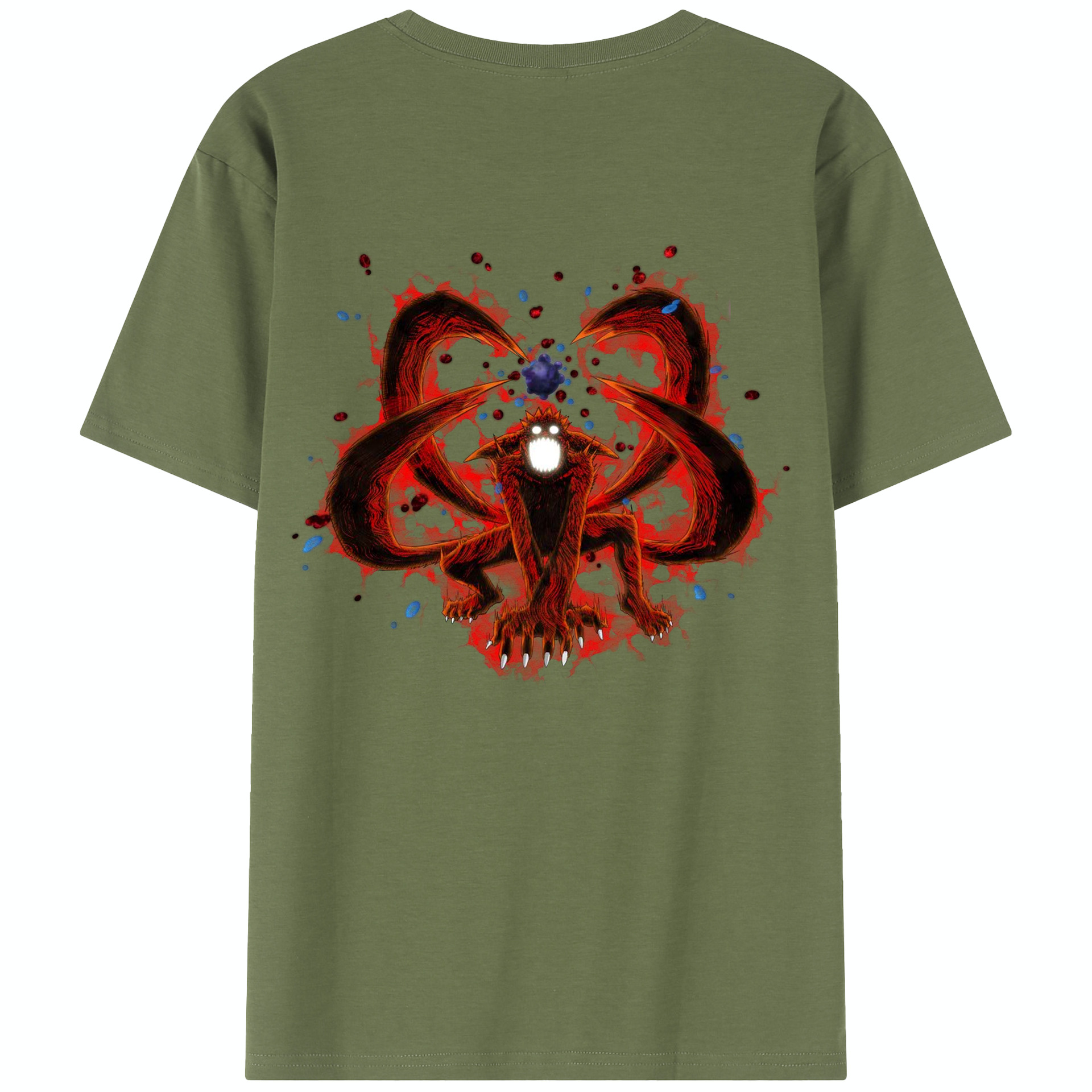 （画像用） NARUTO -ナルト- うずまき ナルト Uzumaki Naruto 綿100％半袖Tシャツ（背面プリント）